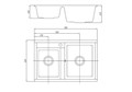 Кухонная мойка  Aquaton Делия 78 DBL 2 чаши, цвет графит (1A723132DE210) 1A723132DE210