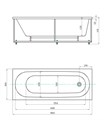 Ванна акриловая AZARIO FELISA прямоугольная 180*80 см (AV.0040180) AV.0040180