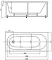 Ванна акриловая AZARIO FELISA прямоугольная 170*70 см (AV.0040170) AV.0040170