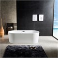 Ванна акриловая Azario BRISTOL 1600х800х580, свободностоящая, в комплекте с сифоном и металлической рамой (BRI16080) BRI16080