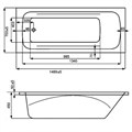 Ванна акриловая Roca Line прямоугольная 150х70 Z.RU93.0.298.2