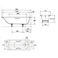 Ванна стальная Kaldewei SANIFORM PLUS Mod.360-1, размер 1400х700х410, alpine white, без ножек 111500010001