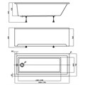 LILIANA Ванна акриловая прямоугольная 170*70 см AV.0012170