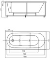 Ванна акриловая AZARIO FELISA прямоугольная 160*70 см (AV.0040160) AV.0040160