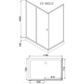 Душевое ограждение Loranto 120х80х195, поддон 13 см (CS-8021S) CS-8021S 120*80*195