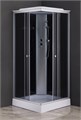 Душевая кабина Loranto CS-6491F 900х900х2150 серая, прозрачное стекло 4мм, поддон 13см, профиль сатин (CS-6491G 90*90*215) CS-6491G 90*90*215