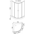 Душевое ограждение Loranto 80х80х195, поддон 13 см (CS-8005S) CS-8005S  80*80*195
