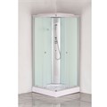 Душевая кабина Loranto CS-6491F 900х900х2150 белая, прозрачное стекло 4мм, поддон 13см, профиль сатин (CS-6491F(CS-8072), 90*90*215) CS-6491F(CS-8072), 90*90*215