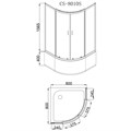 Душевое ограждение Loranto 80х80х195, поддон 40 см (CS-8010S) CS-8010S 80*80*195