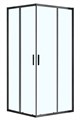 Душевое ограждение AZARIO 1000х1000х2000, БЕЗ ПОДДОНА, прозрачное стекло 6 мм, цвет профиля черный (AZ-ND1142 1000 Black) AZ-ND1142 1000 Black