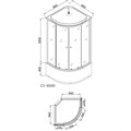 Душевая кабина Loranto CS-6680G 80х80х215, поддон 40 см CS-6680G 80*80*215