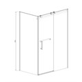 Душевое ограждение Azario VANCOUVER 1000х1200х2000 R, без поддона, прозрачное стекло 8 мм, цвет профиля серебро (AZ-NKF1131R 1000) AZ-NKF1131R 1000
