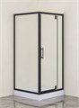 Душевое ограждение LORANTO 90х90х200 R/L с низким поддоном 13см, прозрачное закаленное стекло 6мм, профиль черный (CS-604A 90) CS-604A 90