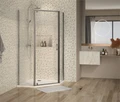 Душевое ограждение Azario DALLAS 100х100х200 хром, 5мм прозрачное стекло AZ-112P 100*100