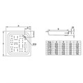 Душевой поддон BLB 80х80х14,5 стальной квадратный (CF80) CF80