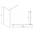 Душевая перегородка Azario CHICAGO Walk-in 1200x1950 прозрачное стекло 8 мм, покрытие EASY CLEAN, цвет профиля серебро (AZ-NAR6310 1200) AZ-NAR6310 1200
