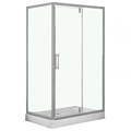 Душевое ограждение LORANTO 120х80х200 R/L с низким поддоном 13см, прозрачное закаленное стекло 6мм, профиль хром (CS-6128C 120) CS-6128C 120