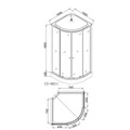 Душевая кабина Loranto CS-6611 G, 100х100х215, поддон 13 см CS-6611 G, 100*100*215