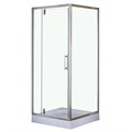 Душевое ограждение LORANTO 90х90х200 R/L c низким поддоном 13см, прозрачное закаленное стекло 6мм, профиль хром (CS-604C 90) CS-604C 90