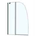 Шторка для ванны Azario BOSTON 100*140 хром, прозрачное стекло 6 мм (AZ-142) AZ-142