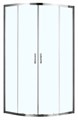 Душевое ограждение Azario MILTON 1000х1000х2000, БЕЗ ПОДДОНА, полукруглое, прозрачное стекло 6 мм, цвет профиля серебро (AZ-ND2142 1000) AZ-ND2142 1000