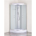 Душевая кабина Loranto 80х80х215 поддон 13см, белый кирпичный узор, матовое стекло 4мм, профиль хром (CS668013FW80) CS-6680-13FW 80