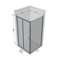 Неподвижная душевая стенка Ravak BLPS-90, профиль хром, стекло прозрачное 9BH70C00Z1