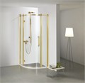 Душевое ограждение Azario ONTARIO 900х900х2000 L без поддона, прозрачное стекло 8 мм, цвет профиля золото глянцевое (AZ-NBB2231-L 900 GOLD) AZ-NBB2231-L 900 GOLD
