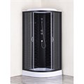Душевая кабина Loranto 90х90х215 поддон 13см, черный кирпичный узор, прозрачное стекло 4мм, профиль черный (CS669013GB90) CS-6690-13GB 90