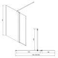 Душевая перегородка Azario CHICAGO 1400х1950 прозрачное стекло 8 мм, покрытие EASY CLEAN, подвижная доп.перегородка 50 см, цвет профиля серебро (AZ-NAR6321 1400) AZ-NAR6321 1400