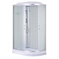 Душевая кабина Loranto 120х80х215 левосторонняя, поддон 13см, белый кирпичный узор, матовое стекло 4мм, профиль хром (CS6612013LFW120) CS-66120-13L FW 120