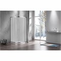 Душевое ограждение Azario MILTON 900х900х2000, БЕЗ ПОДДОНА, полукруглое, матовое стекло 6 мм, цвет профиля серебро (AZ-ND2142 900 FOG) AZ-ND2142 900 FOG