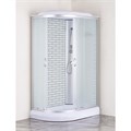 Душевая кабина Loranto 120х80х215 правосторонняя, поддон 13см, белый кирпичный узор, матовое стекло 4мм, профиль хром (CS6612013RFW120) CS-66120-13R FW 120