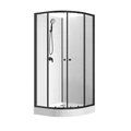 Душевая кабина Loranto NEO 100x100x(190+15) с низким поддоном 15см, прозрачное закаленное стекло 5 мм, профиль черный-матовый (CS-21800-100) CS-21800-100