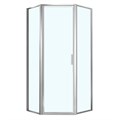 Душевое ограждение Azario RICHMOND 1000х1000х2000 5-угольный, БЕЗ ПОДДОНА, прозрачное стекло 6 мм,  профиль серебро (AZ-NAG3231 1000) AZ-NAG3231 1000