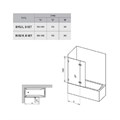 Шторка для ванны Ravak BVS2-100 L, профиль хром, стекло прозрачное 7ULA0A00Z1