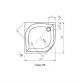 Поддон душевой Ravak ELIPSO-100 PAN белый A22AA01410