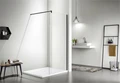 Душевая перегородка Azario CHICAGO Walk-in 900x1950 прозрачное стекло 8 мм, покрытие EASY CLEAN, цвет профиля черный (AZ-NAR6310 900 Black) AZ-NAR6310 900 Black