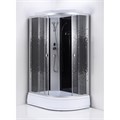 Душевая кабина Loranto 120x80x215 левая, поддон 25 см, 4 мм прозрачное стекло с рисунком "мозайка" (CS-1200-25ТМ/М L) CS-1200-25ТМ/М L