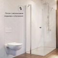 Capital Дверь распашная 900X1950, прозрачное стекло, хром 7.M470.9.012.M