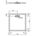 Душевой поддон Ideal Standard ULTRAFLAT NEW 900x900x25 ультратонкий, акриловый квадратный, черный (T4467V3) T4467V3