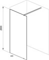 Душевая перегородка Ravak Walk-In Wall 60 стекло Transparent, профиль Черный (GW9W00300Z1) GW9W00300Z1