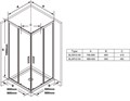 Душевое ограждение Ravak Blix BLSRV2-90 90x90 стекло Transparent, профиль Черный (X1LM70300Z1) X1LM70300Z1