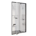 Душевая дверь Pivot PDOP2-100 черный + транспарент 03GA0300Z1