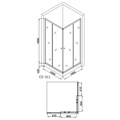 Душевое ограждение Loranto CS-311 1000х1000х1975 в комплекте с поддоном, матовое стекло  6 мм., профиль хром (CS-311 100) CS-311 100