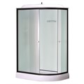 Душевая кабина Loranto 1200х800х2150 левосторонняя, белое заднее стекло, поддон 14 см, прозрачное стекло 4 мм, профиль черный (CS-876EBTM/W-120) CS-876EBTM/W-120