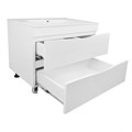 Комплект Тумба Loranto Santorini 80 810х460х810 напольная, с раковиной Leon, Белый Глянец (CS00086974) CS00086974
