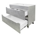Комплект Тумба Loranto Florena 80 810х470х810 напольная, с раковиной Azario Leon, светлый бетон (CS00086992) CS00086992