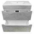 Комплект Тумба Loranto Florena 80 810х470х810 напольная, с раковиной Azario Leon, светлый бетон (CS00086992) CS00086992