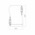 Зеркало LORANTO Аква МТ 395х600, с полкой, с декоративным элементом ФР-00000707